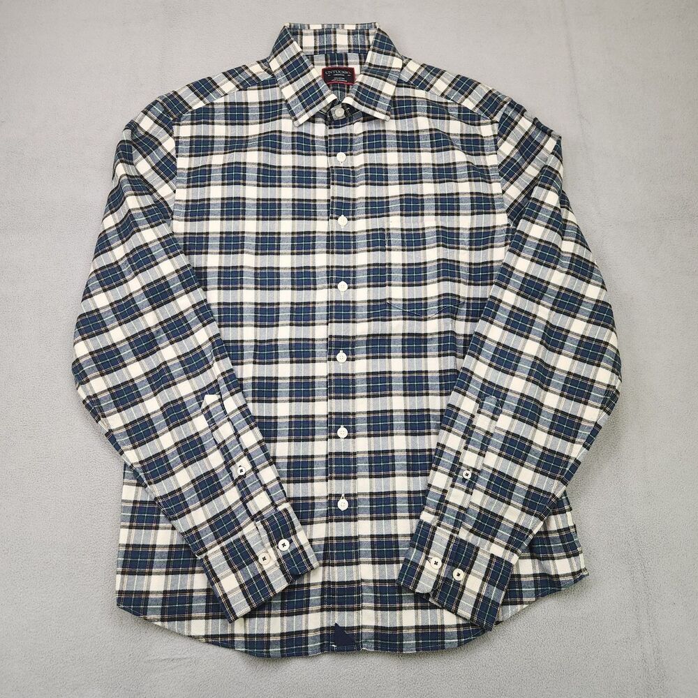 UNTUCKit Flannel Button Up Shirt Men's Size M Plaid Long‎ Sleeve Cotton Rogan